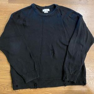 Black Oversized Urban Outfitters Sweater with Rips